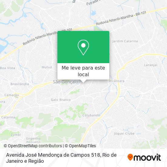 Avenida José Mendonça de Campos 518 mapa
