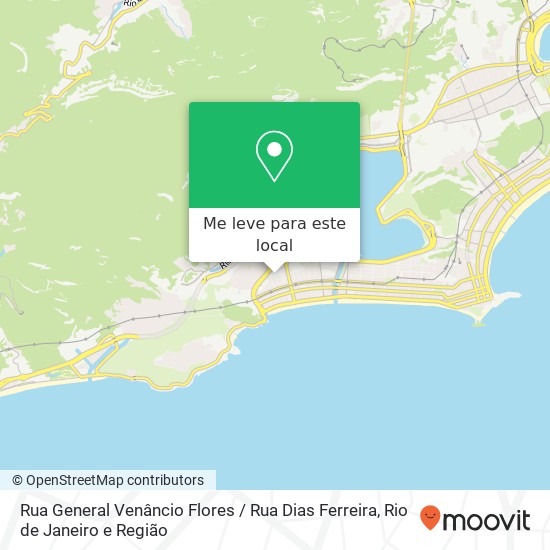 Rua General Venâncio Flores / Rua Dias Ferreira mapa