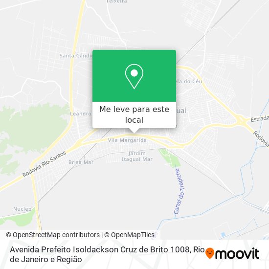 Avenida Prefeito Isoldackson Cruz de Brito 1008 mapa