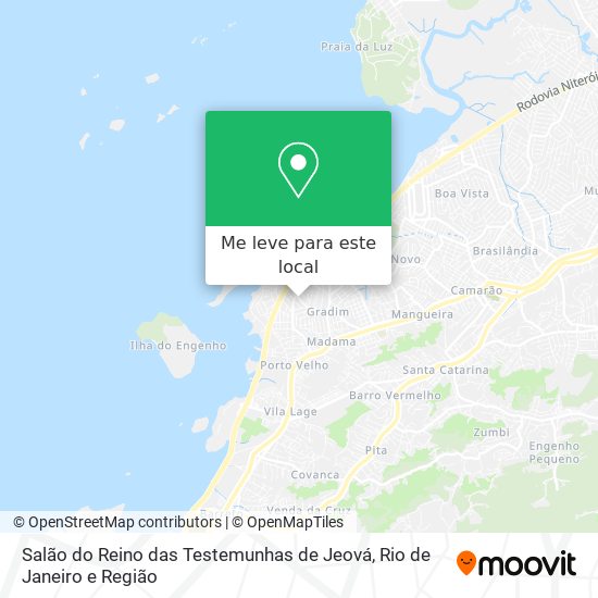 Salão do Reino das Testemunhas de Jeová mapa