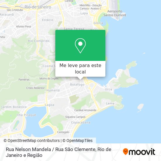 Rua Nelson Mandela / Rua São Clemente mapa