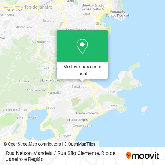 Rua Nelson Mandela / Rua São Clemente mapa