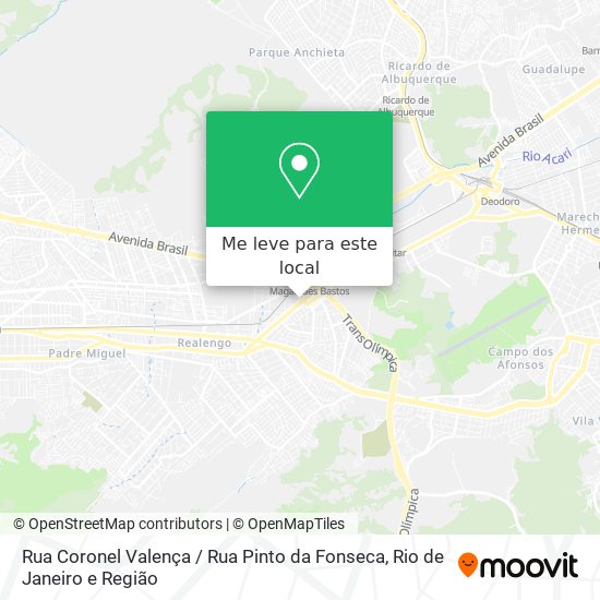Rua Coronel Valença / Rua Pinto da Fonseca mapa