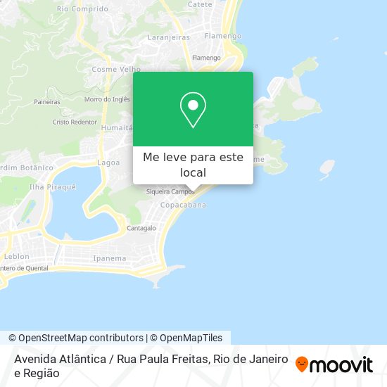 Avenida Atlântica / Rua Paula Freitas mapa
