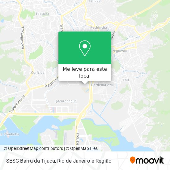 SESC Barra da Tijuca mapa