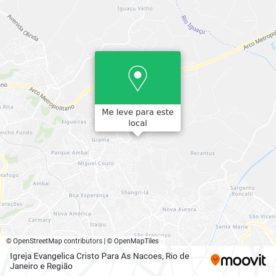 Igreja Evangelica Cristo Para As Nacoes mapa
