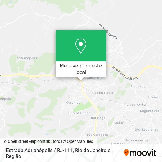 Estrada Adrianópolis / RJ-111 mapa