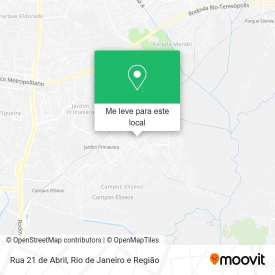 Rua 21 de Abril mapa