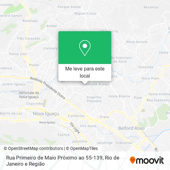 Rua Primeiro de Maio Próximo ao 55-139 mapa