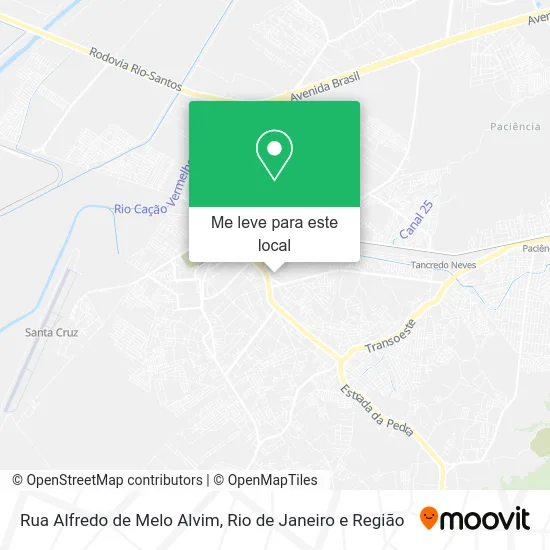 Rua Alfredo de Melo Alvim mapa