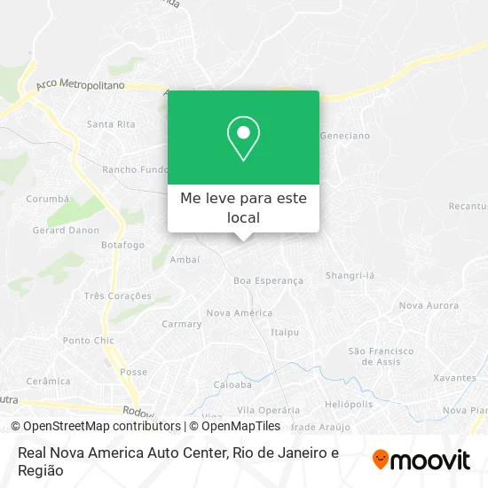 Real Nova America Auto Center mapa