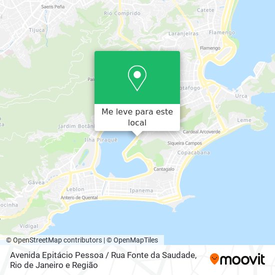 Avenida Epitácio Pessoa / Rua Fonte da Saudade mapa