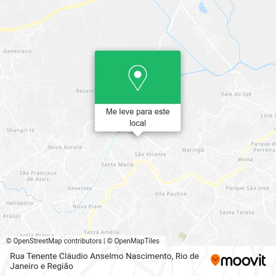 Rua Tenente Cláudio Anselmo Nascimento mapa