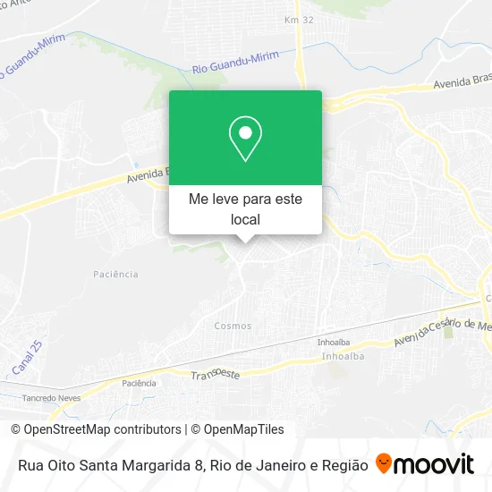 Rua Oito Santa Margarida 8 mapa