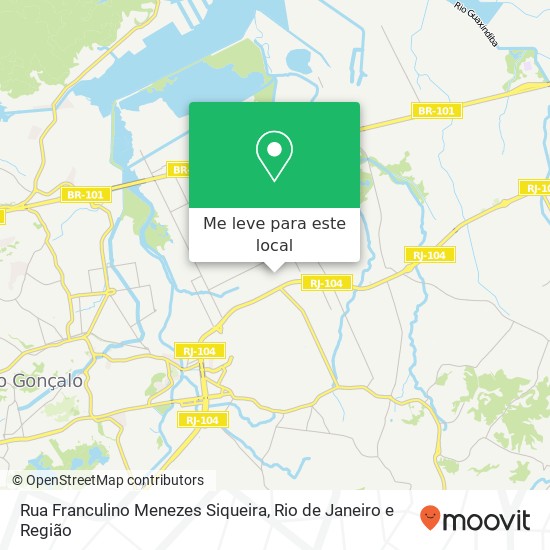 Rua Franculino Menezes Siqueira mapa