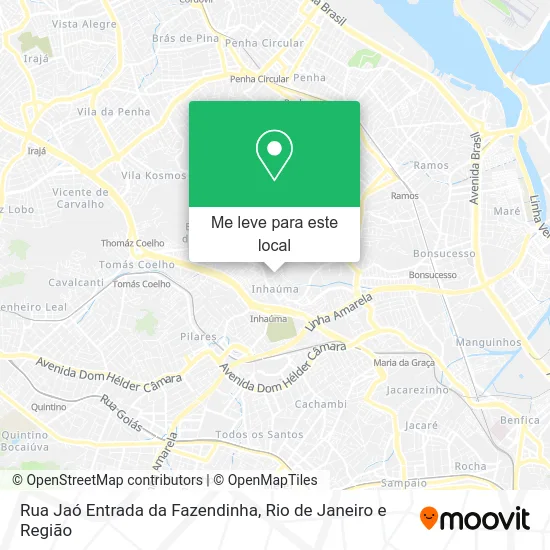 Rua Jaó Entrada da Fazendinha mapa