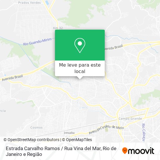 Estrada Carvalho Ramos / Rua Vina del Mar mapa
