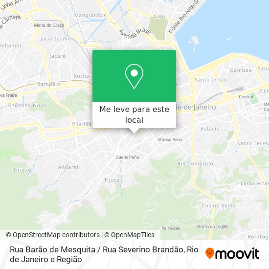 Rua Barão de Mesquita / Rua Severino Brandão mapa