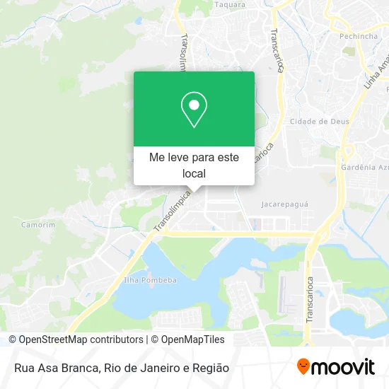 Rua Asa Branca mapa