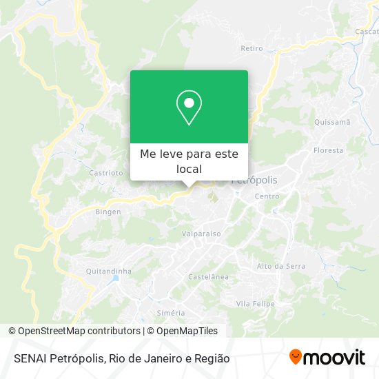 SENAI Petrópolis mapa