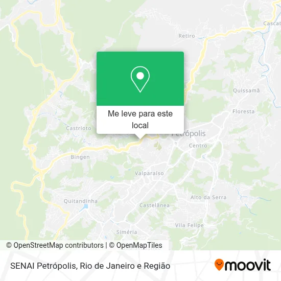 SENAI Petrópolis mapa