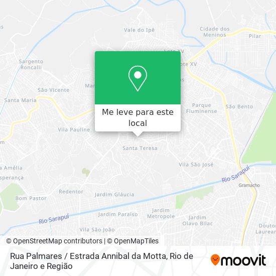 Rua Palmares / Estrada Annibal da Motta mapa