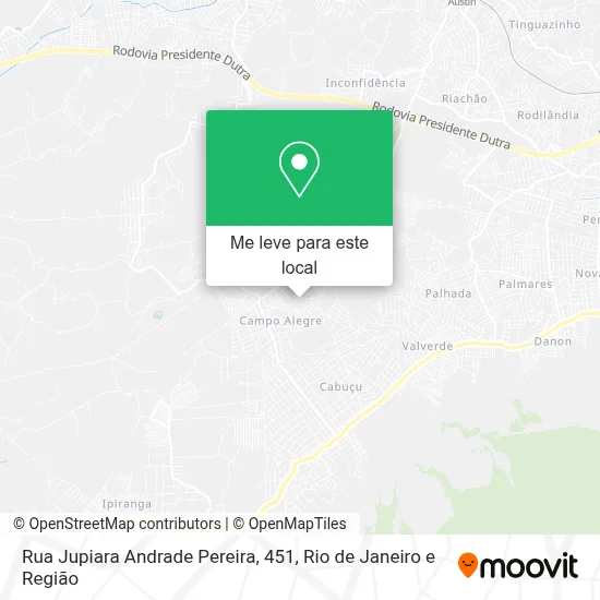 Rua Jupiara Andrade Pereira, 451 mapa