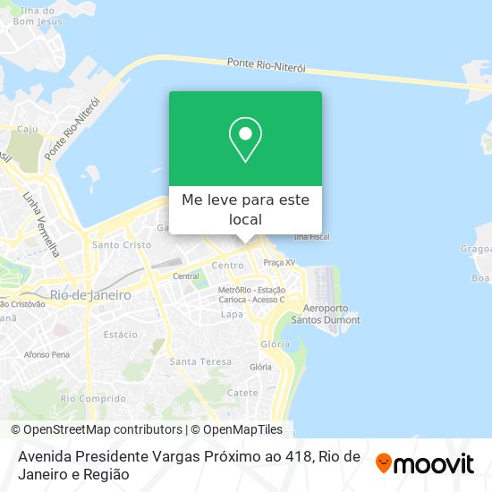 Avenida Presidente Vargas Próximo ao 418 mapa