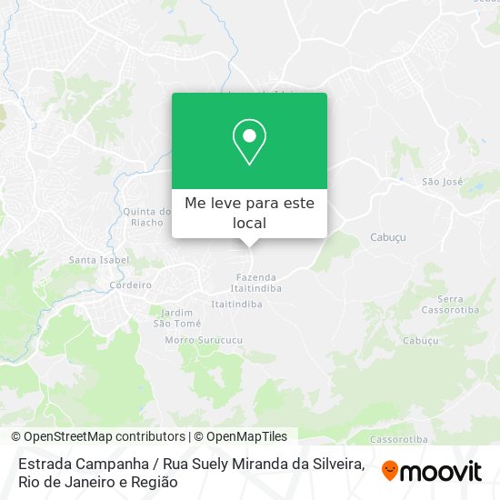 Estrada Campanha / Rua Suely Miranda da Silveira mapa