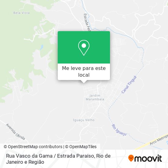 Rua Vasco da Gama / Estrada Paraíso mapa