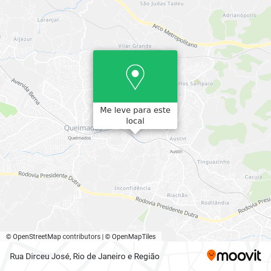 Rua Dirceu José mapa