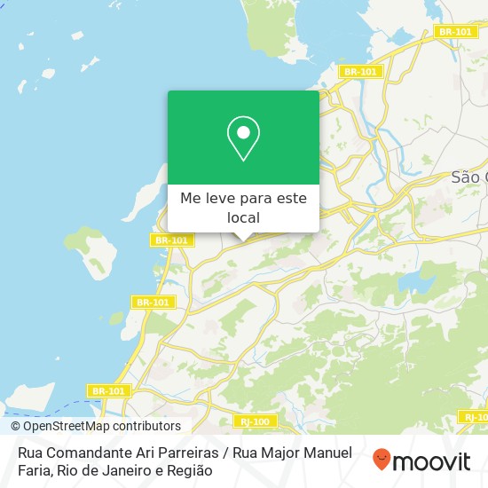 Rua Comandante Ari Parreiras / Rua Major Manuel Faria mapa