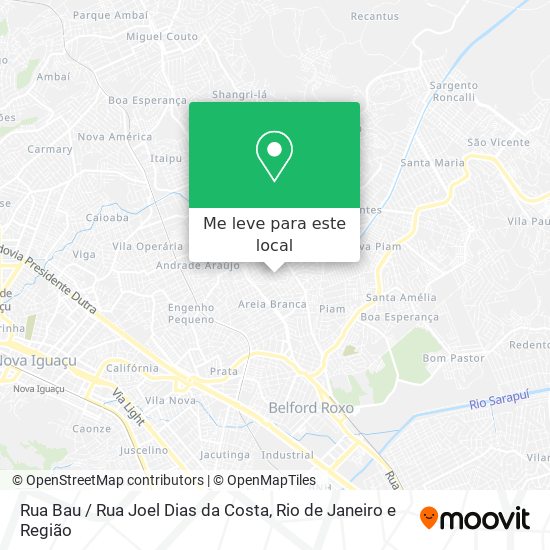 Rua Bau / Rua Joel Dias da Costa mapa