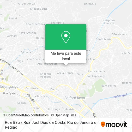 Rua Bau / Rua Joel Dias da Costa mapa
