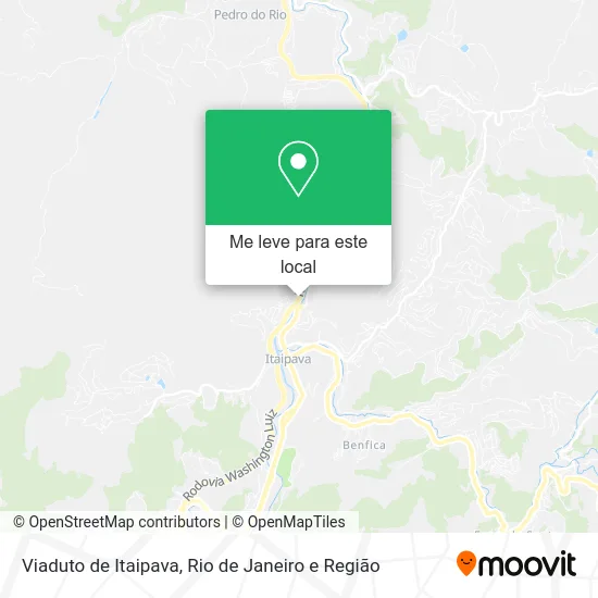 Viaduto de Itaipava mapa