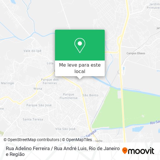 Rua Adelino Ferreira / Rua André Luis mapa