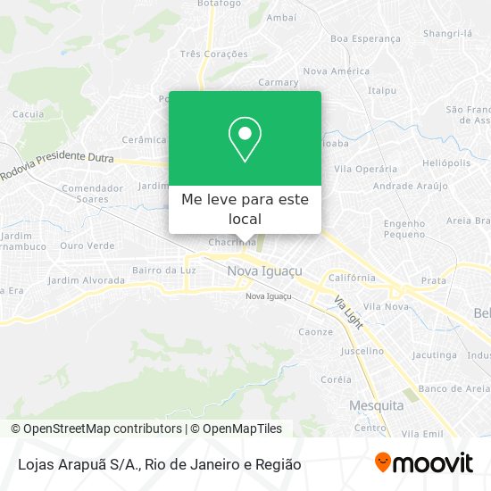 Lojas Arapuã S/A. mapa