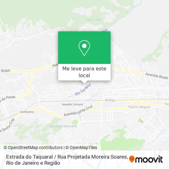 Estrada do Taquaral / Rua Projetada Moreira Soares mapa
