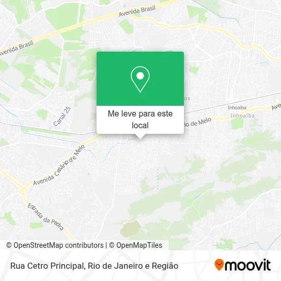 Rua Cetro Principal mapa
