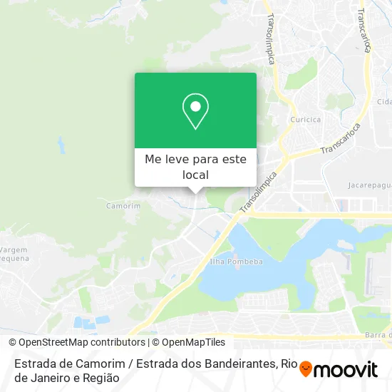 Estrada de Camorim / Estrada dos Bandeirantes mapa