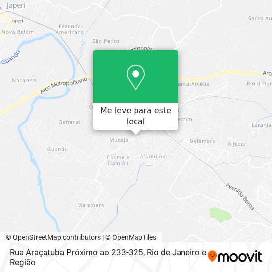 Rua Araçatuba Próximo ao 233-325 mapa
