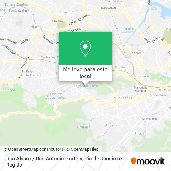 Rua Álvaro / Rua Antônio Portela mapa