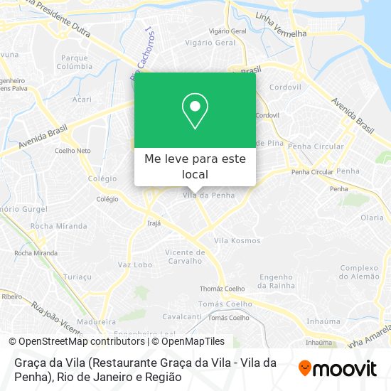 Graça da Vila (Restaurante Graça da Vila - Vila da Penha) mapa