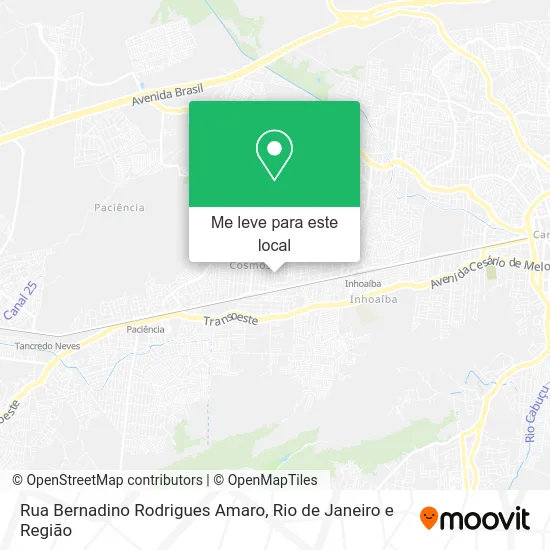Rua Bernadino Rodrigues Amaro mapa