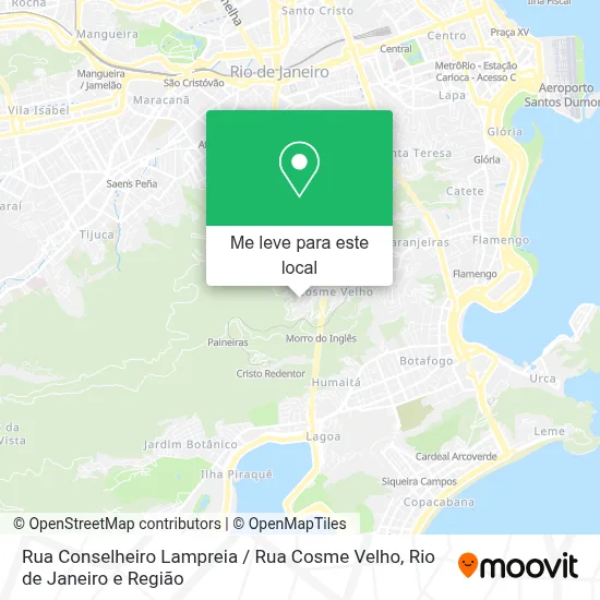 Rua Conselheiro Lampreia / Rua Cosme Velho mapa