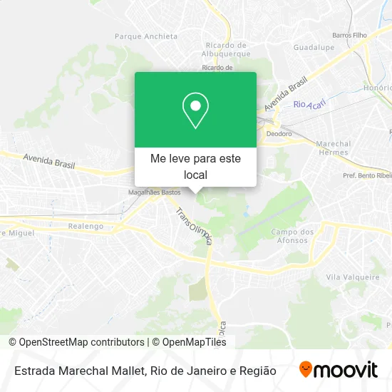 Estrada Marechal Mallet mapa