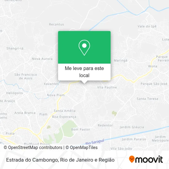 Estrada do Cambongo mapa