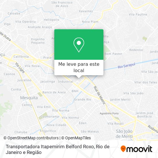 Transportadora Itapemirim Belford Roxo mapa