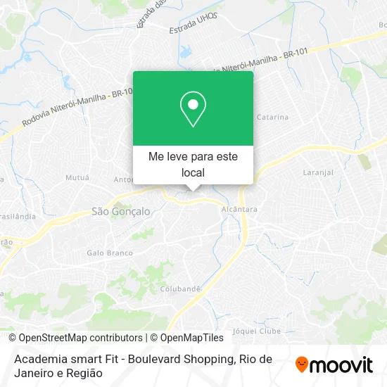 Academia smart Fit - Boulevard Shopping mapa