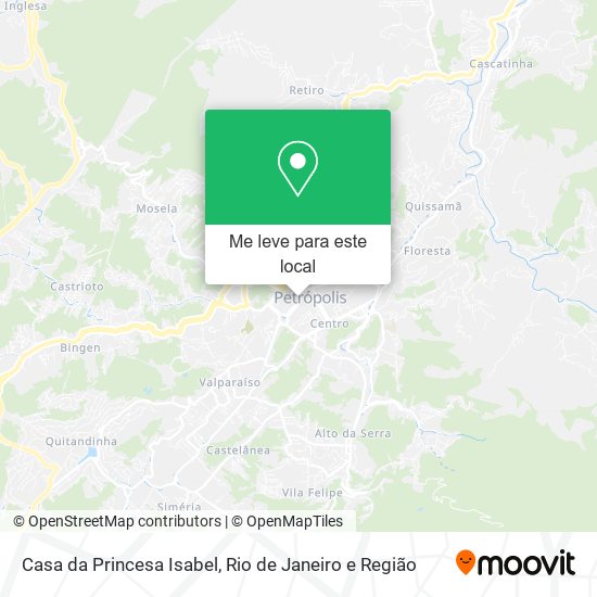 Casa da Princesa Isabel mapa